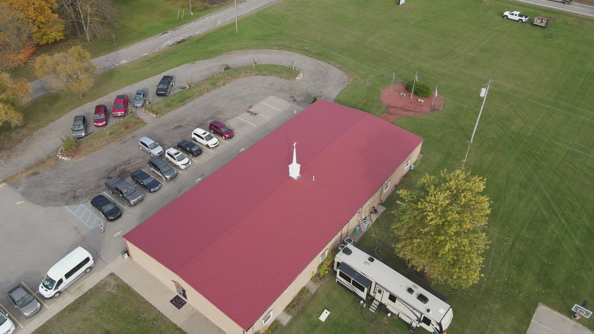 Aerial view of Highland Hills Baptist Church