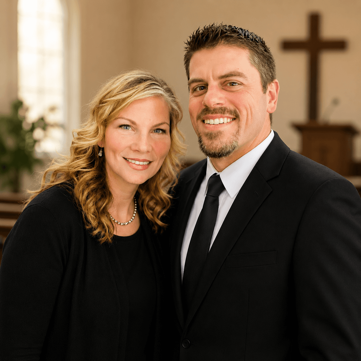 Pastor Matt Leathley and his wife, Meaghan